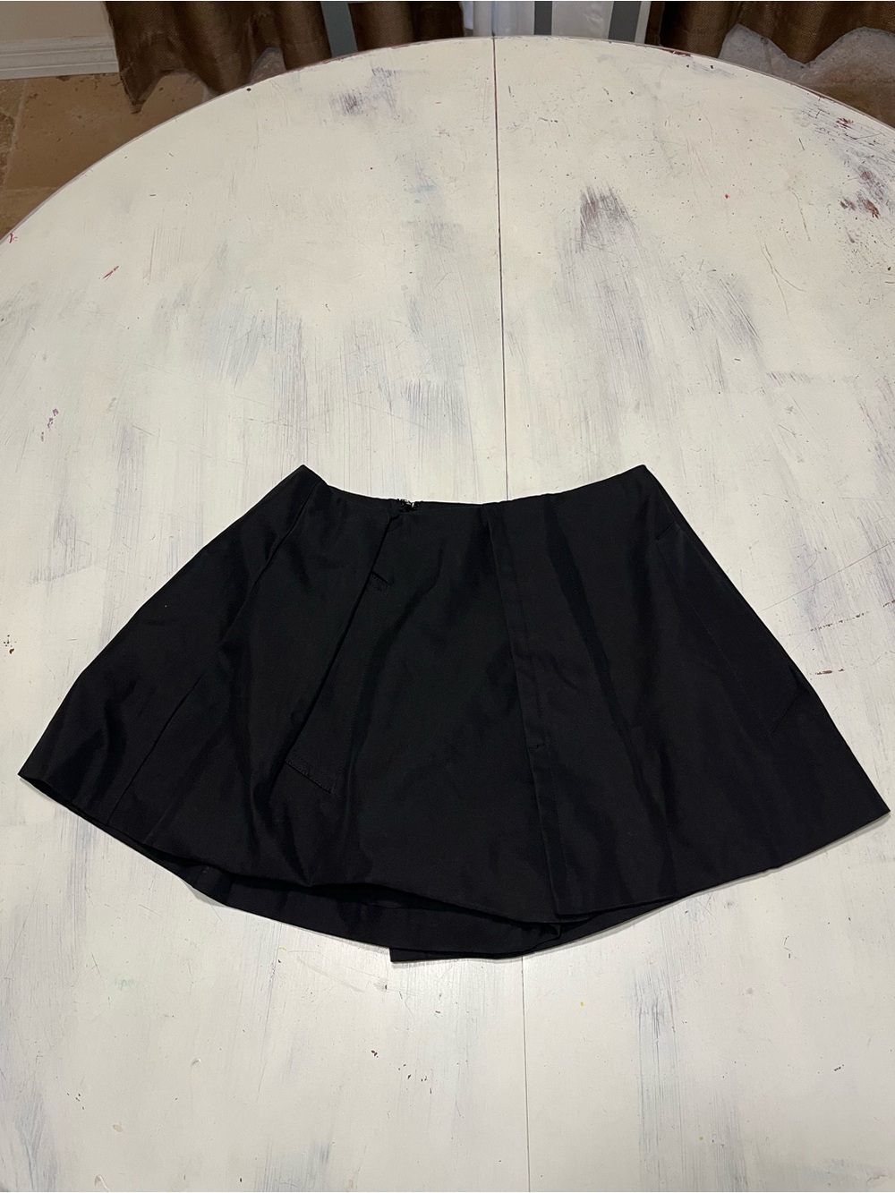 NWT Mable Black Pleat Mini Skort Wide Leg Flare Sz S Pockets Preppy Minimalist